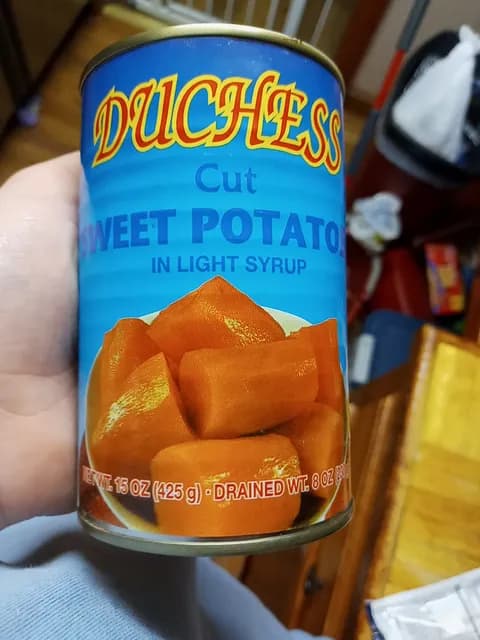 Duchess Cut Sweet Potatoes In Light Syrup