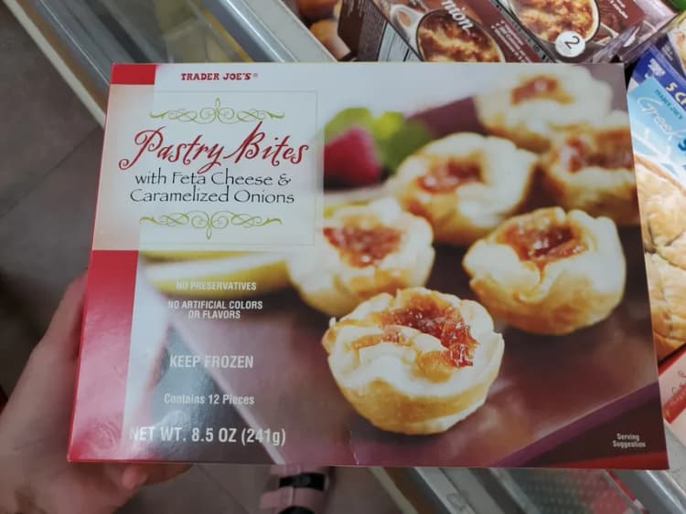Trader Joe'S Pastry Bites With Feta Cheese & Caramelized Onions