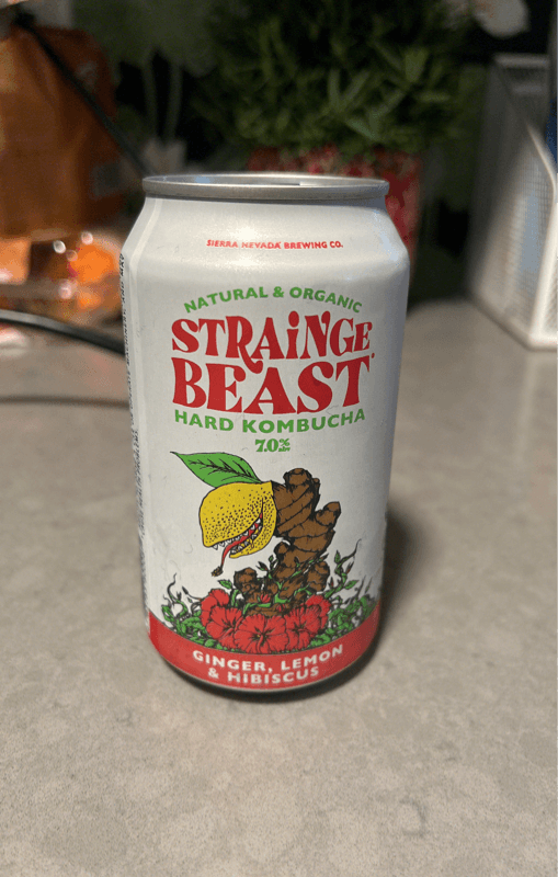 Strainge Beast Natural & Organic Ginger, Lemon & Hibiscus Hard Kombucha