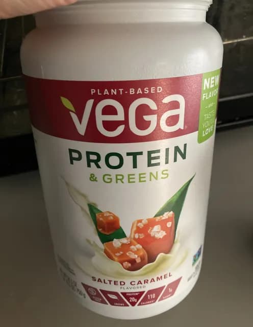 Vega Plant-Based Protein & Greens Salted Caramel Flavored