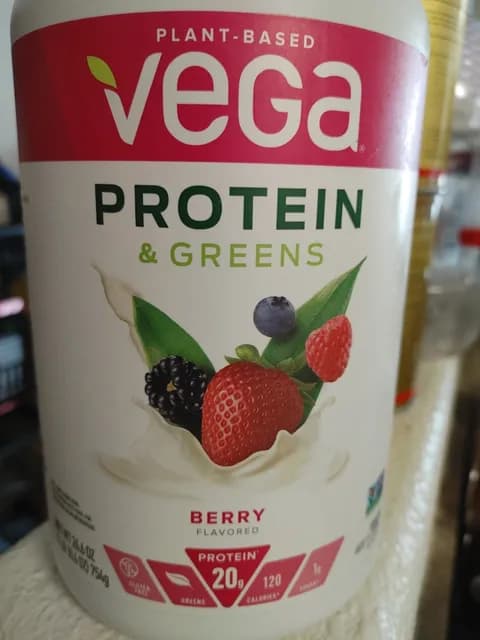 Vega Plant-Based Protein & Greens Berry Flavored