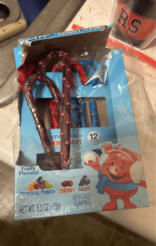 Kool-Aid Candy Canes Tropical Punch, Cherry Grape
