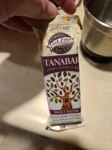 Vermont Chocolate Tanabar Sweet Raisin Chewy Granola Bar