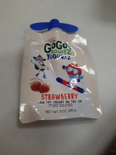 Gogo Squeez Yogurtz Strawberry Low Fat Yogurt On The Go