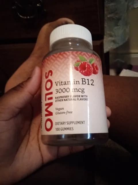 Solimo Vitamin B12 3000 Mcg Raspberry Flavor Gummies
