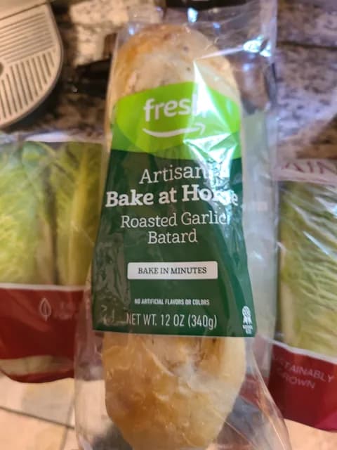 Fresh Artisan Bake At Home Roasted Garlic Batard