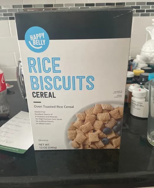 Happy Belly Rice Biscuits Oven Toasted Rice Cereal