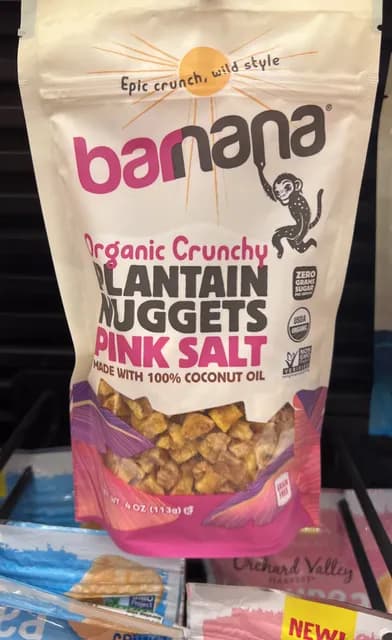 Barnana Organic Crunchy Plantain Nuggets Pink Salt