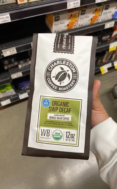 Charleston Coffee Roasters Organic Swp Decaf Whole Bean Coffee