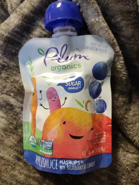 Plum Organics Applesauce Mashups With Blueberry & Carrot