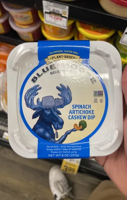 Blue Moose Spinach Artichoke Cashew Dip
