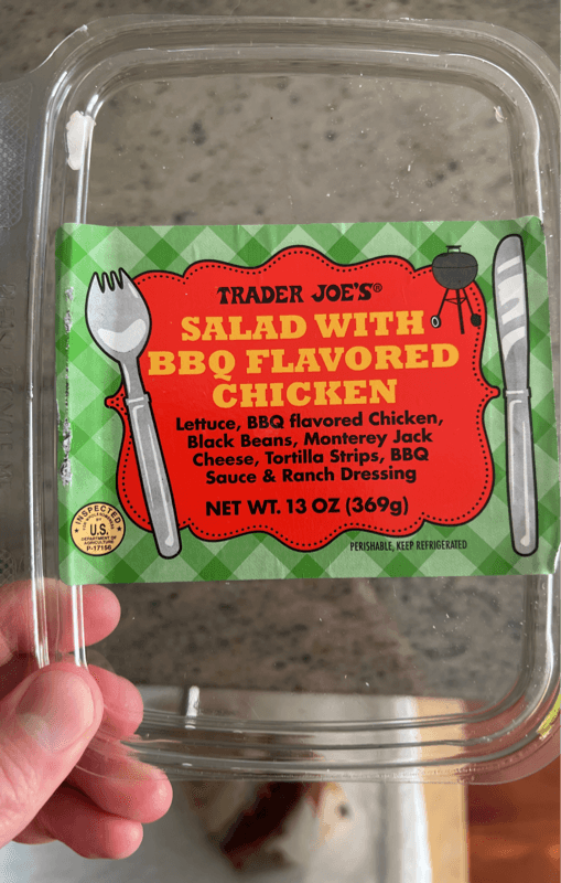 Trader Joe'S Salad With Bbq Flavored Chicken Breast