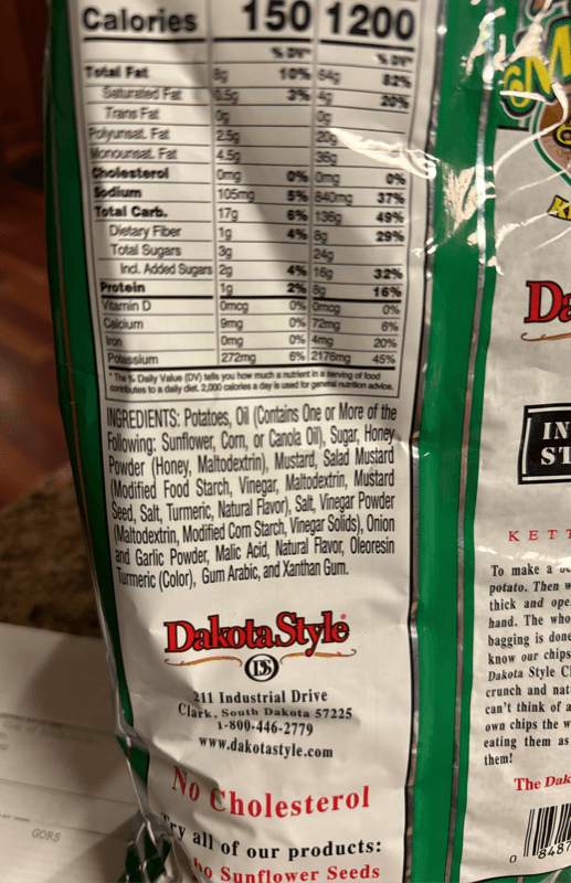 Dakota Style Honey Mustard Flavored Kettle Chips