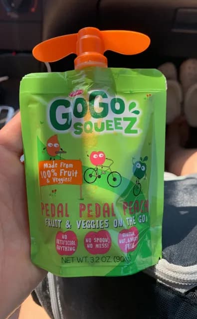Gogo Squeez Pedal Pedal Peach Fruit & Veggies On The Go
