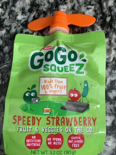 Gogo Squeez Speedy Strawberry Fruit & Veggies On The Go