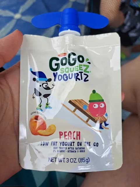 Gogo Squeez Yogurtz Peach Low Fat Yogurt On The Go