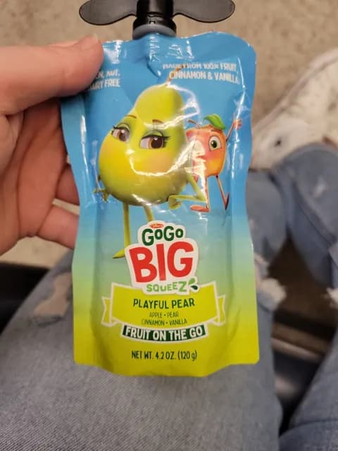 Gogo Big Squeez Playful Pear Fruit On The Go