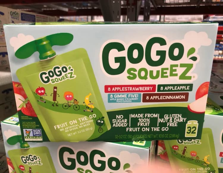 Gogo Squeez Fruit On The Go: 8 Applestrawberry, 8 Appleapple, 8 Gimme Five! Apple Mango Strawberry Peach Banana, 8 Applecinnamon, 32 Pouches