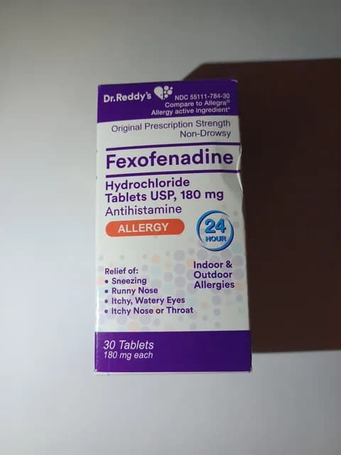 Dr. Reddy'S Original Prescription Strength Fexofenadine Hydrochloride Antihistamine Tablets Usp