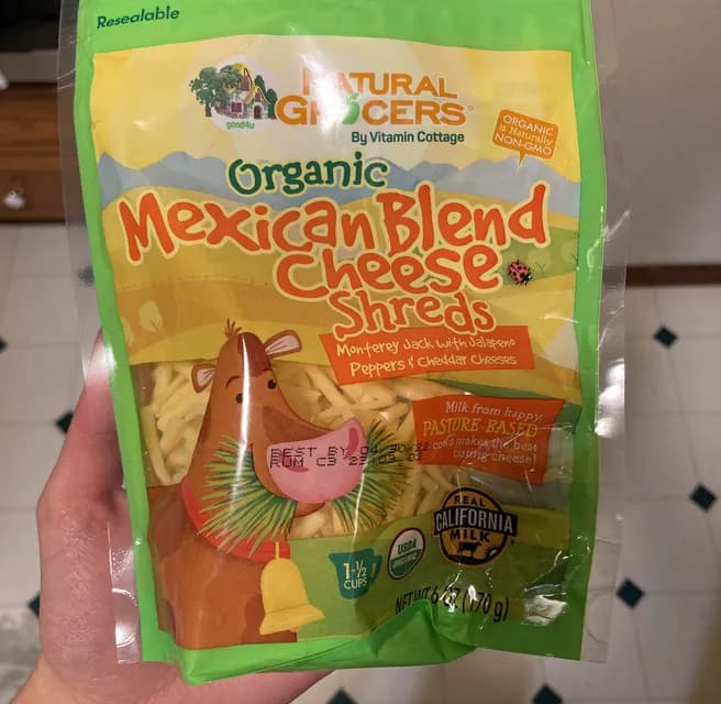 Natural Grocers Organic Mexican Blend Cheese Shreds