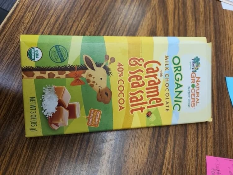 Natural Grocers Organic Milk Chocolate With Caramel & Sea Salt