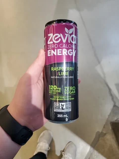 Zevia Zero Calorie Energy Raspberry Lime