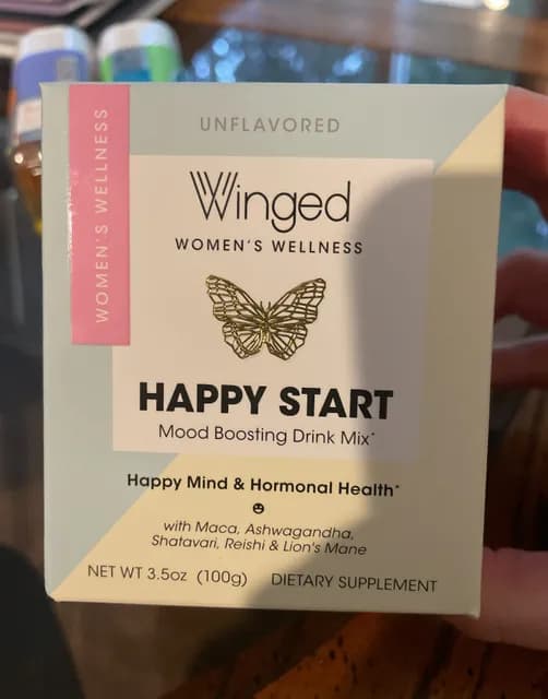 Winged Women'S Wellness Happy Start Mood Boosting Drink Mix Unflavored