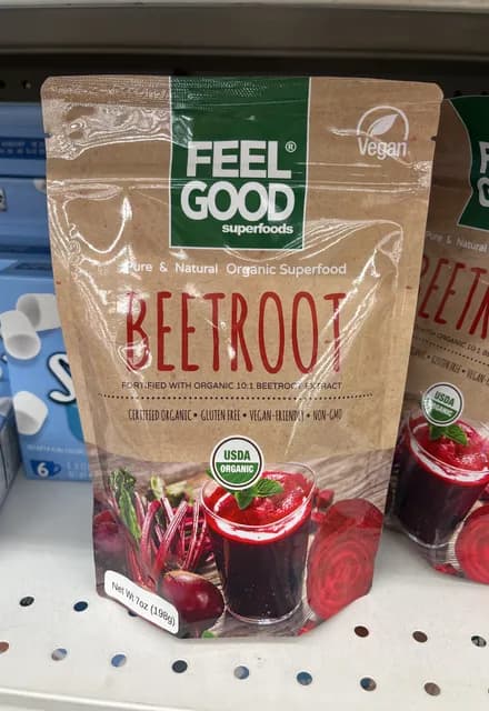 Feel Good Superfoods Beetroot Powder Fortified With Organic 10:1 Beetroot Extract