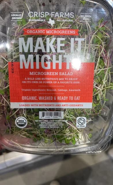 Crisp Farms Organic Microgreen Salad
