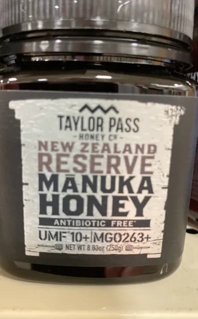 Taylor Pass Honey Co. New Zealand Reserve Manuka Honey Umf 10+ Mgo 263+