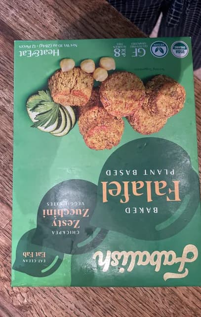 Fabalish Plant Based Baked Falafel Chickpea Zesty Zucchini Vegetables