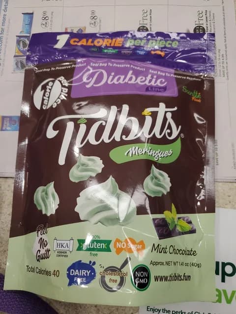 Santte Foods Diabetic Line Tidbits Mint Chocolate Meringues