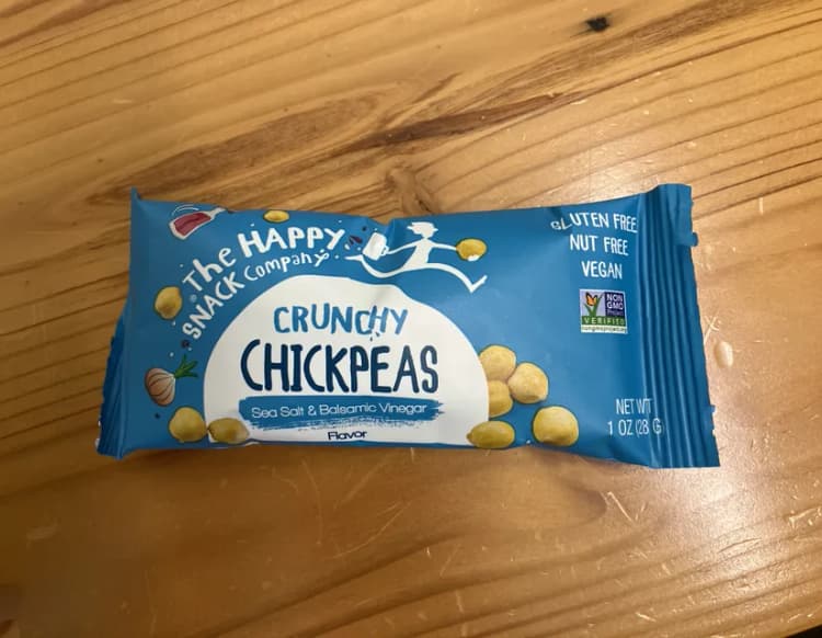 The Happy Snack Company Crunchy Chickpeas Sea Salt & Balsamic Vinegar Flavor