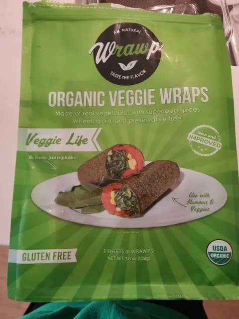 Wrawp Veggie Life Organic Veggie Wraps