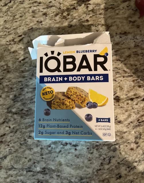 Iqbar Lemon Blueberry Brain + Body Bars