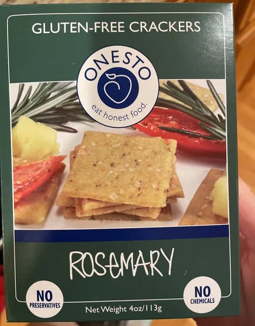 Onesto Rosemary Gluten-Free Crackers