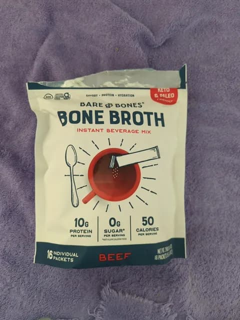 Bare Bones Bone Broth Instant Beverage Mix Beef