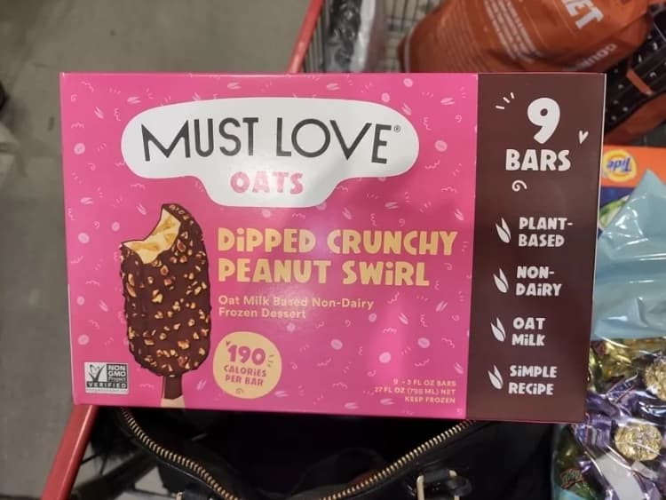 Must Love Oats Dipped Crunchy Peanut Swirl Oat Milk Based Non-Dairy  Dessert