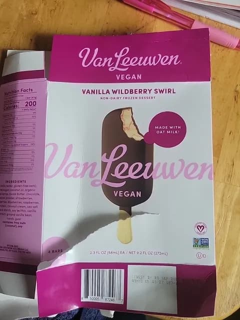 Van Leeuwen Vegan Vanilla Wildberry Swirl