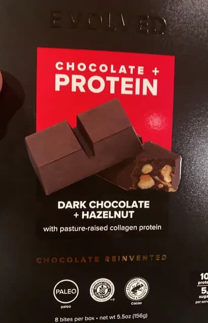 Evolved Chocolate + Protein Dark Chocolate + Hazelnut