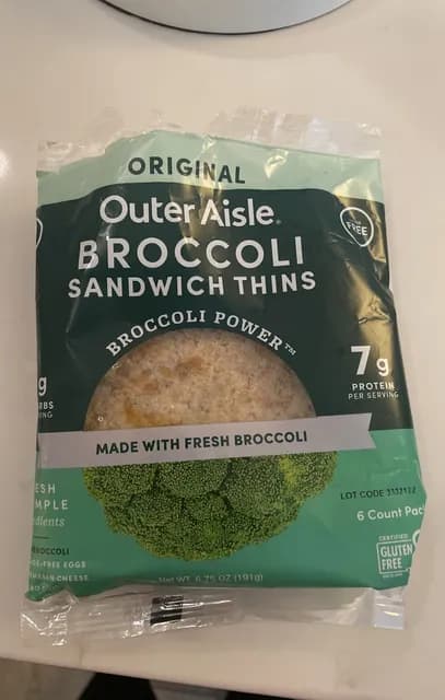 Outer Aisle Broccoli Sandwich Thins Broccoli Powder