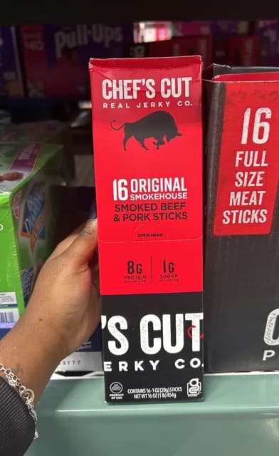 Chef'S Cut Real Jerky Co. 16 Original Smokehouse Smoked Beef & Pork