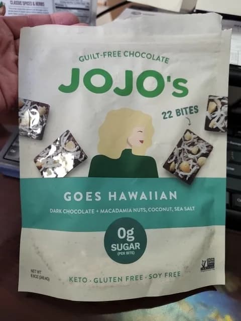 Jojo'S Goes Hawaiian Guilt-Free Chocolate