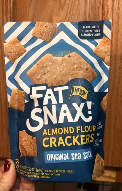Fat Snax Almond Crackers Original Sea Salt