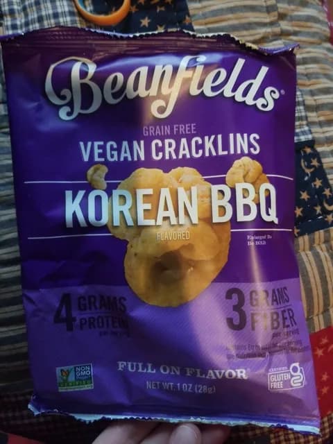 Beanfields Grain Free Korean Bbq Flavored Vegan Cracklins
