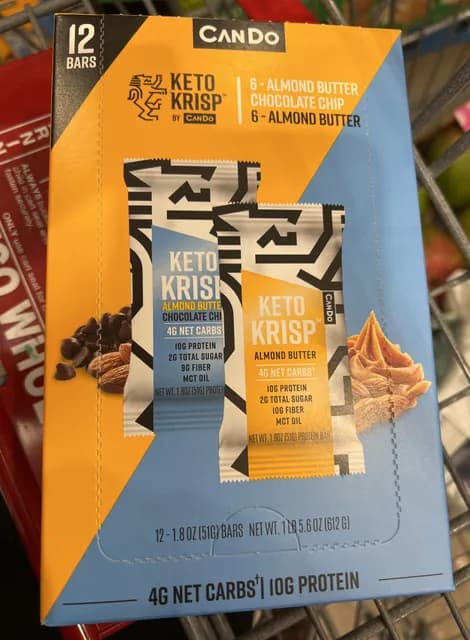 Cando Keto Krisp 6 - Almond Butter Chocolate Chip 6 - Almond Butter