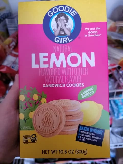 Goodie Girl Limited Edition Natural Lemon Flavored Sandwich Cookies