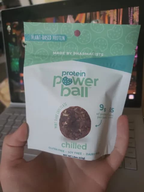 Protein Power Ball Chilled Mint Dark Chocolate Plant-Based Protein