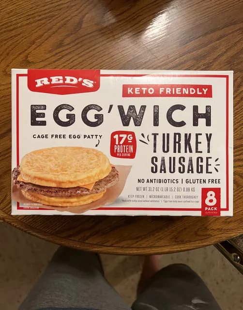 Red's Keto Friendly Egg'wich Turkey Sausage