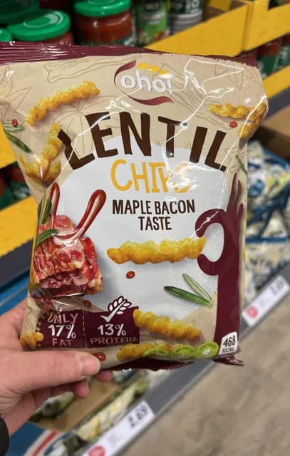 Oho! Maple Bacon Taste Lentil Chips